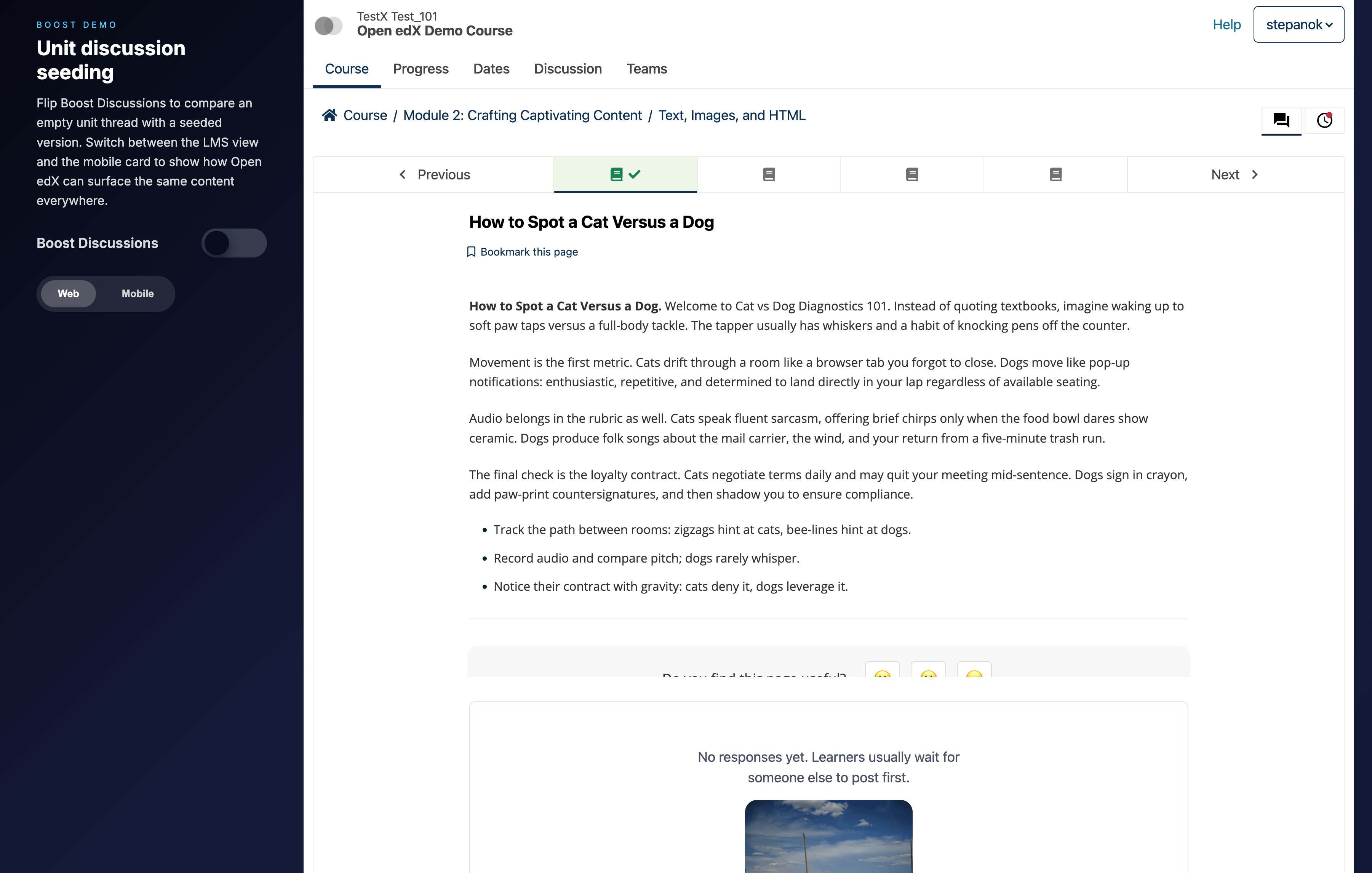 AI Discussion Booster demo screenshot