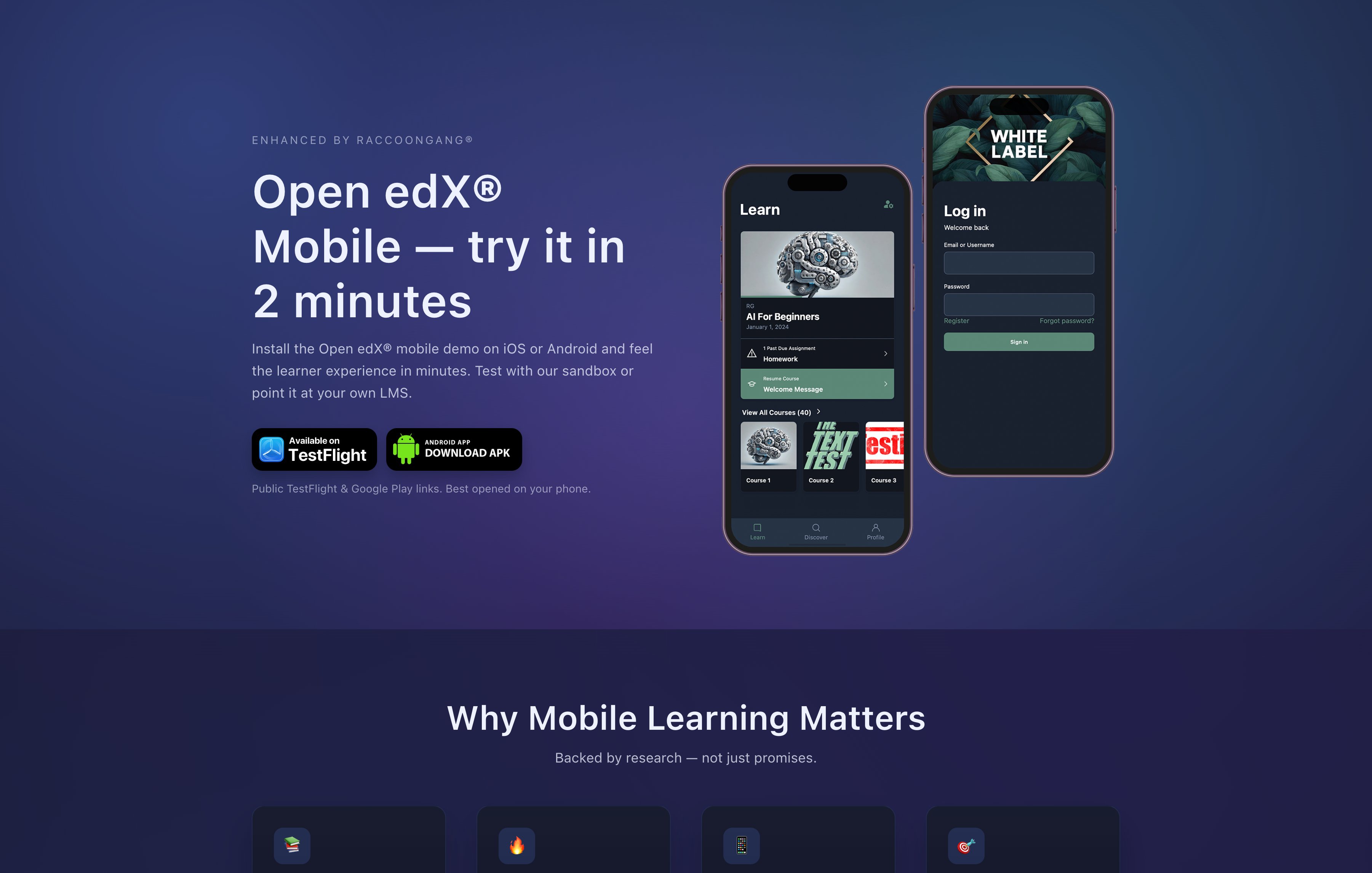 Open edX Mobile app screenshot