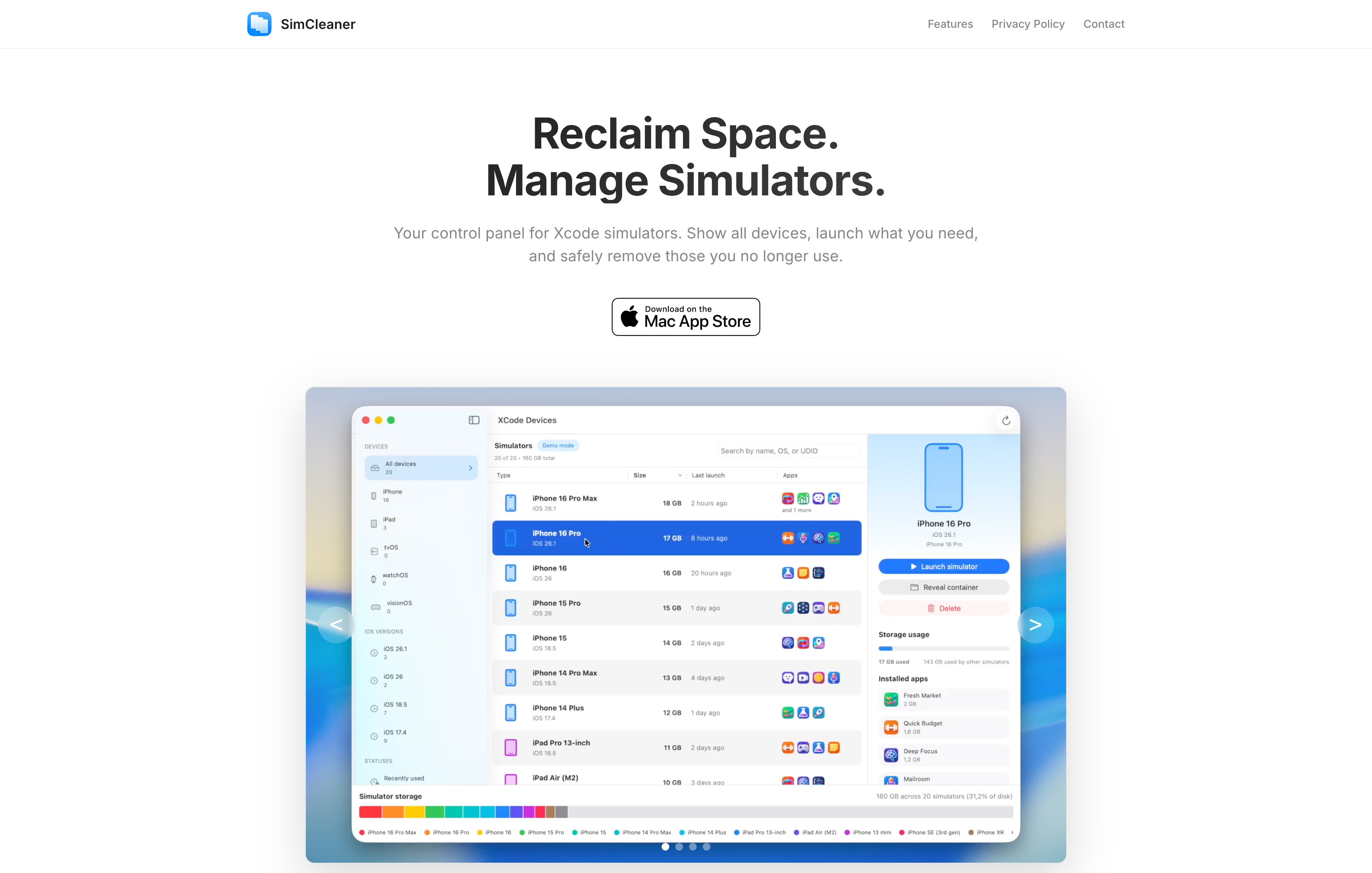 SimCleaner for Xcode screenshot
